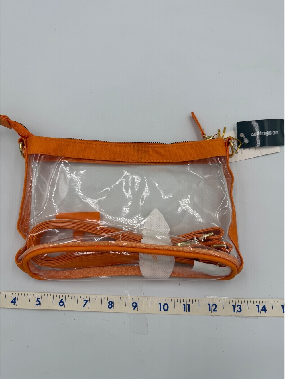 New TN Vols Capri Designs Clear Orange Crossbody Bag